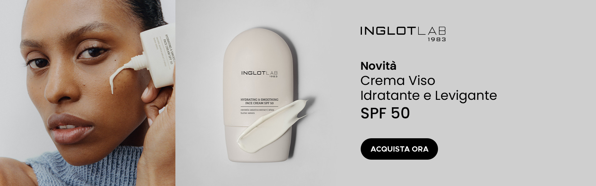 INGLOT LAB Crema Viso Idratante e Levigante SPF 50